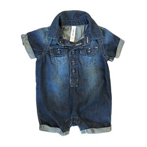 Cherokee | Baby Boy Chambray Romper | size 3M